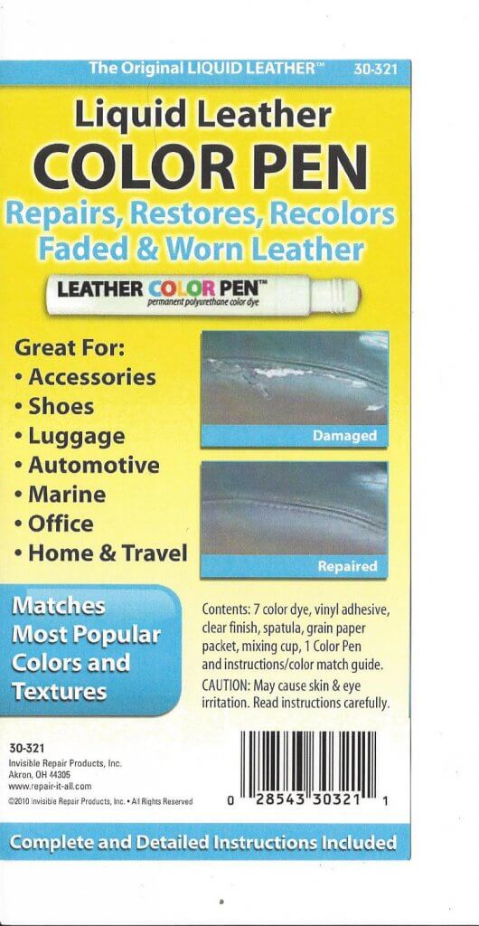 Liquid Leather Heat Cure Deluxe Vinyl & Fabric Repair kit - JL Ryan