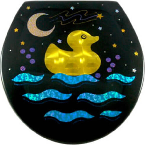 Rubber ducky Black Toilet Seat - Elongated