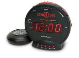 Sonic Bomb Alarm Clock with Bed Shaker